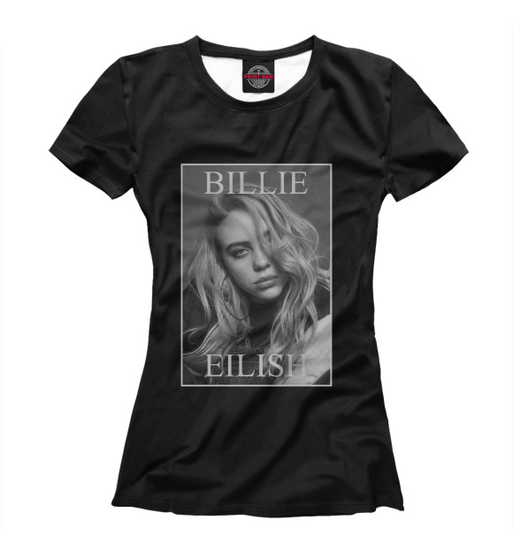Женская футболка с изображением Billie Eilish цвета Белый