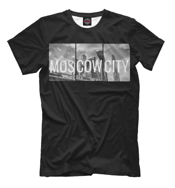 Мужская футболка с изображением Москва Сити цвета Белый