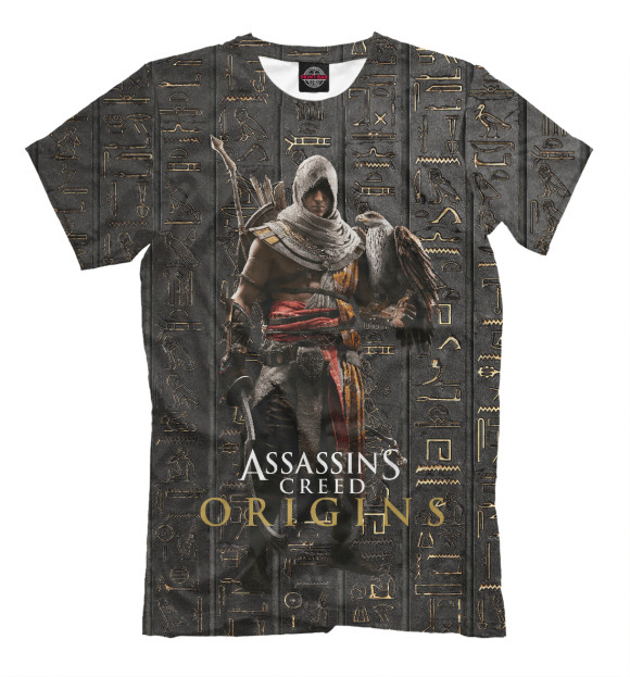 Мужская футболка с изображением Assassin's Creed Origins цвета Молочно-белый