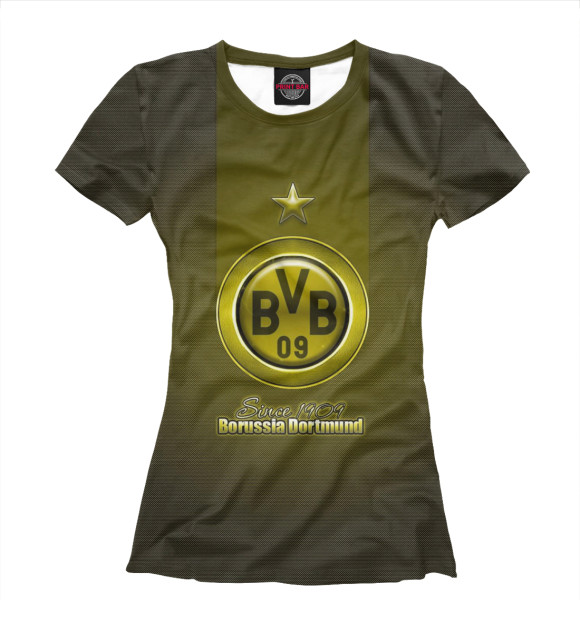 Футболка для девочек с изображением Borussia Dortmund цвета Белый