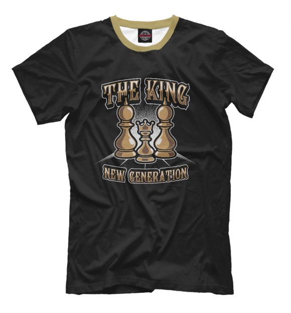Мужская футболка с изображением The King цвета Черный