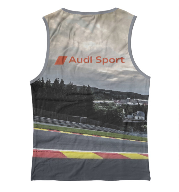 Майка для девочки с изображением Audi Motorsport цвета Белый
