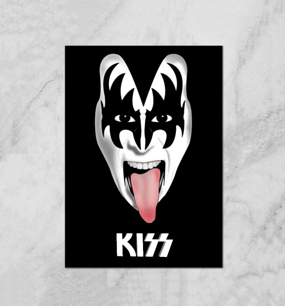 Плакат с изображением Kiss цвета Белый