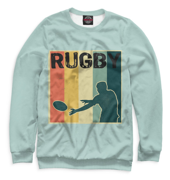 Свитшот для девочек с изображением Rugby цвета Белый