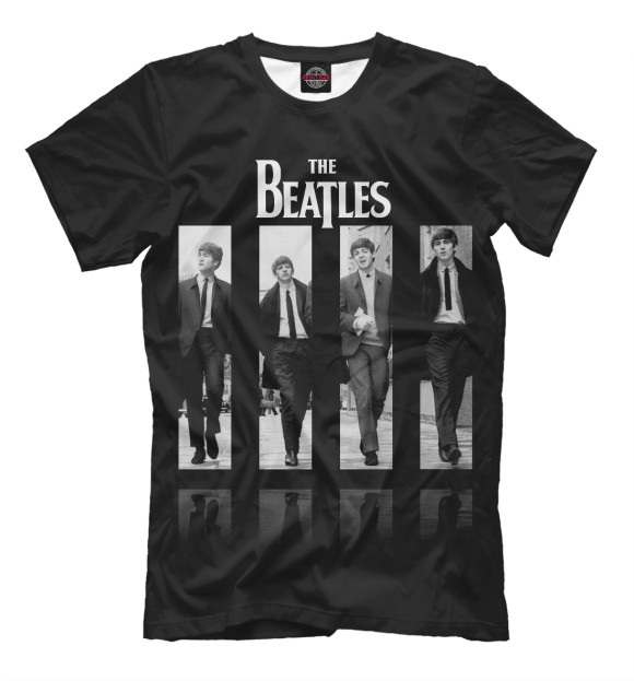 Мужская футболка с изображением The Beatles цвета Черный