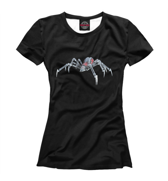 Женская футболка с изображением Spider цвета Белый