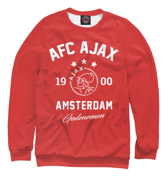Свитшот для девочек с изображением Аякс Амстердам цвета Белый