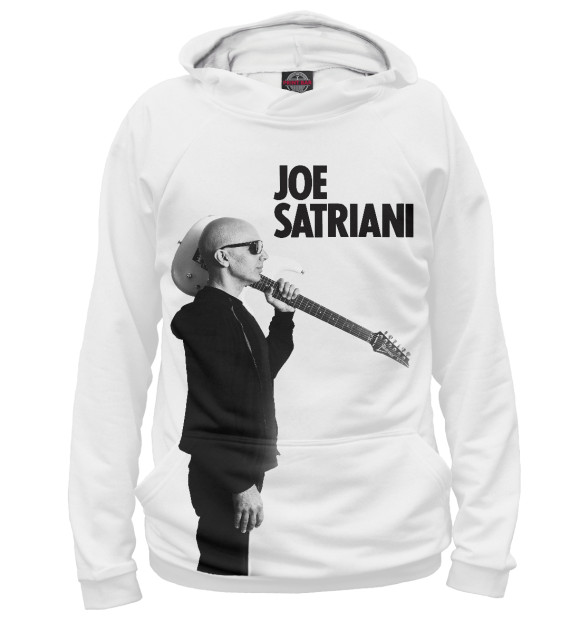 Мужское худи с изображением Joe Satriani цвета Белый