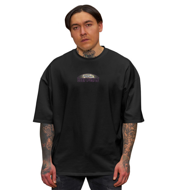 Мужская футболка оверсайз с изображением Deep Purple цвета Черный