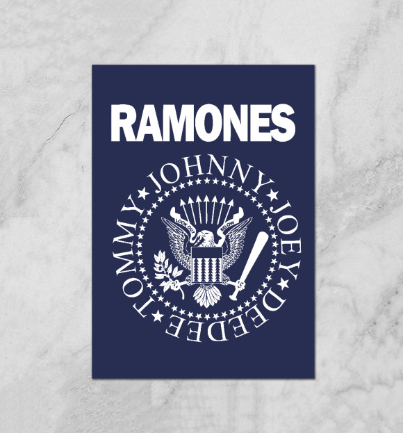 Плакат с изображением Ramones цвета Белый