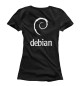 Женская футболка Debian Black