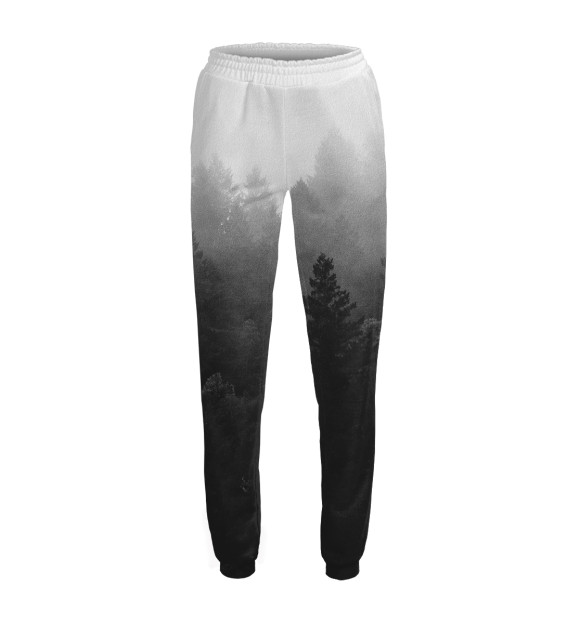 Женские спортивные штаны с изображением Лес цвета Белый