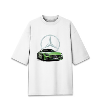 Женская футболка оверсайз Mercedes V8 Biturbo