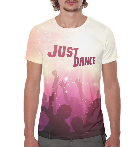 Мужская футболка с изображением Just Dance цвета Белый