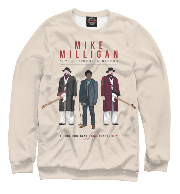 Мужской свитшот с изображением Майк Миллиган и Братья Китчен цвета Белый