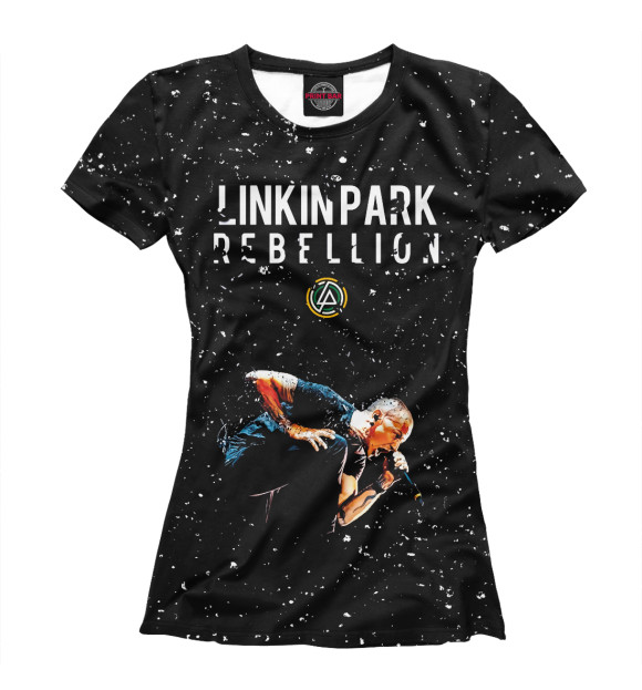 Футболка для девочек с изображением Linkin Park цвета Белый