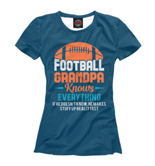 Футболка для девочек American Football Grandpa