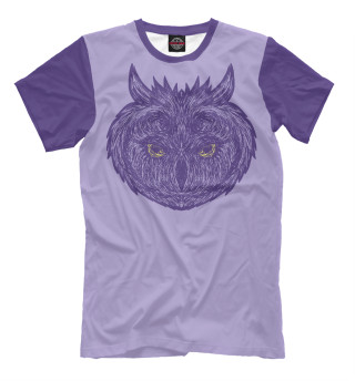 Мужская футболка Фиолетовая сова