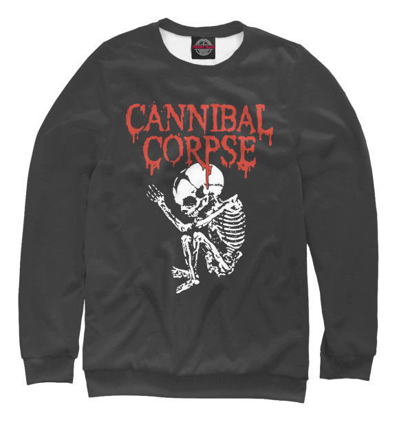 Свитшот для девочек с изображением Cannibal Corpse цвета Белый