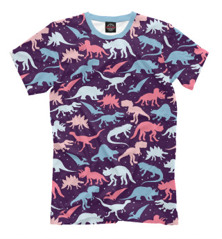 Мужская футболка Динозавры и звезды