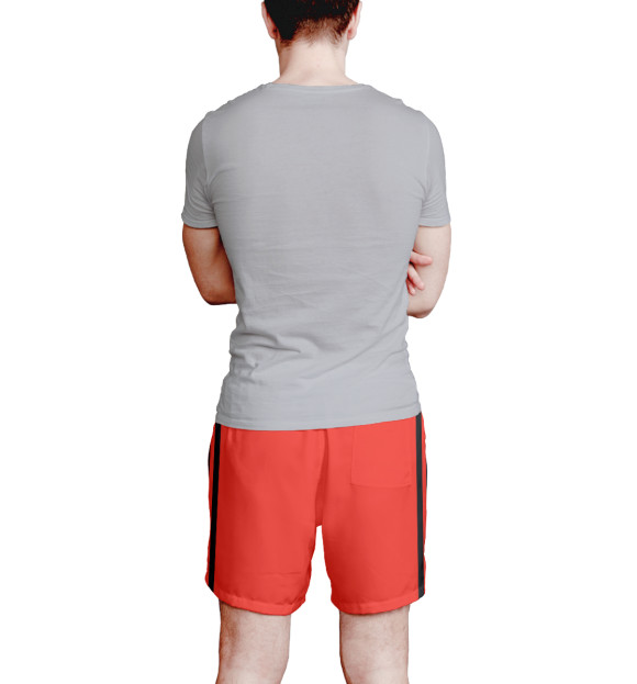Мужские шорты с изображением Домашняя Евро 2021 цвета Белый