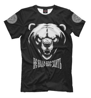 Мужская футболка Медведь - не надо нас злить!