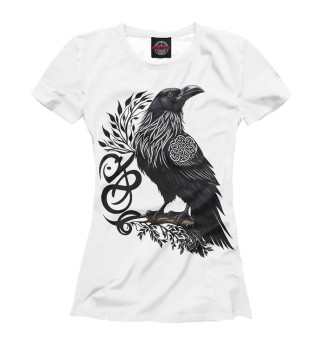 Женская футболка Славянский ворон в кельтском стиле