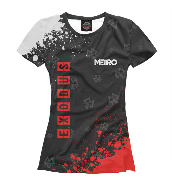 Женская футболка с изображением Metro Exodus / Метро Исход цвета Белый