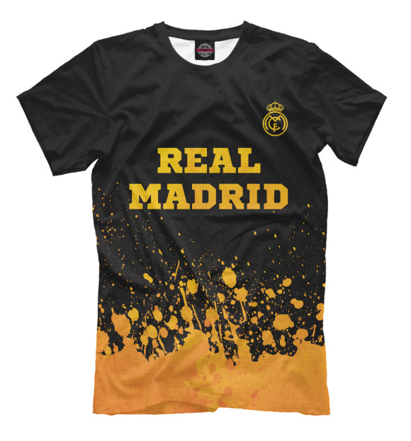 Мужская футболка с изображением Real Madrid Gold Gradient цвета Белый