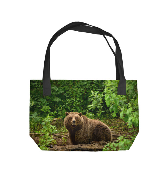 Пляжная сумка с изображением Медведь цвета 