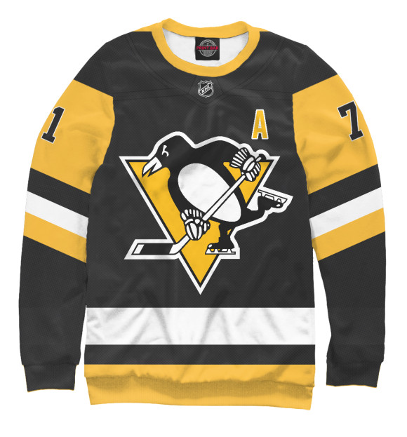 Свитшот для девочек с изображением Малкин Форма Pittsburgh Penguins 2018 цвета Белый