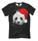 Мужская футболка Новогодний Панда