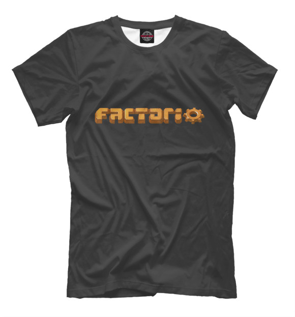 Мужская футболка с изображением Factorio цвета Черный