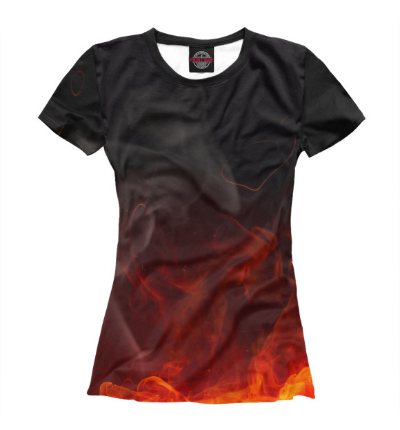 Женская футболка с изображением Дым цвета Белый