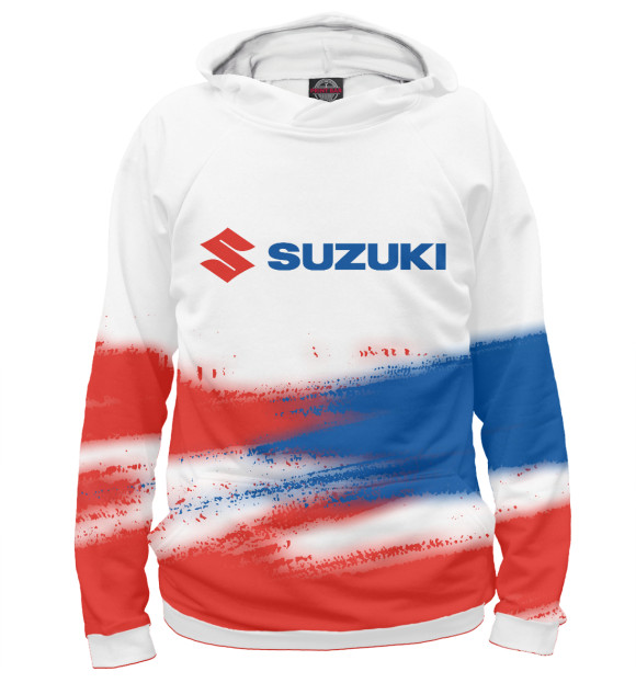 Худи для мальчика с изображением Suzuki / Сузуки цвета Белый