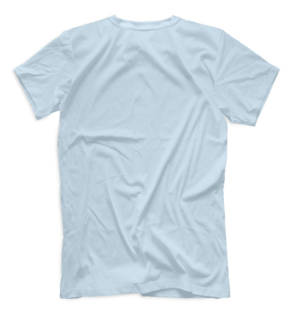 Мужская футболка с изображением Кот ест арбуз цвета Белый