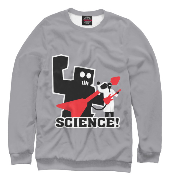 Свитшот для мальчиков с изображением Наука! цвета Белый