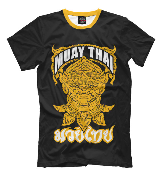 Мужская футболка с изображением Muay Thai Fighter цвета Черный