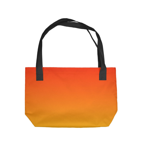 Пляжная сумка с изображением Градиент: Красный в Желтый цвета 