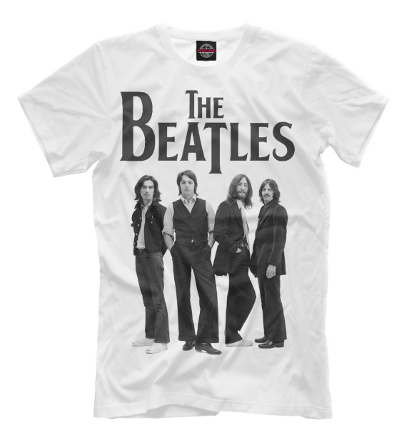 Мужская футболка с изображением The Beatles цвета Молочно-белый