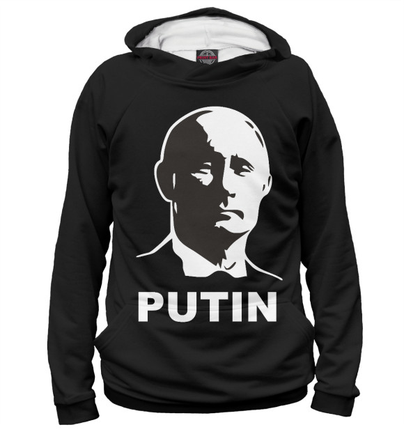Худи для мальчика с изображением Путин цвета Белый