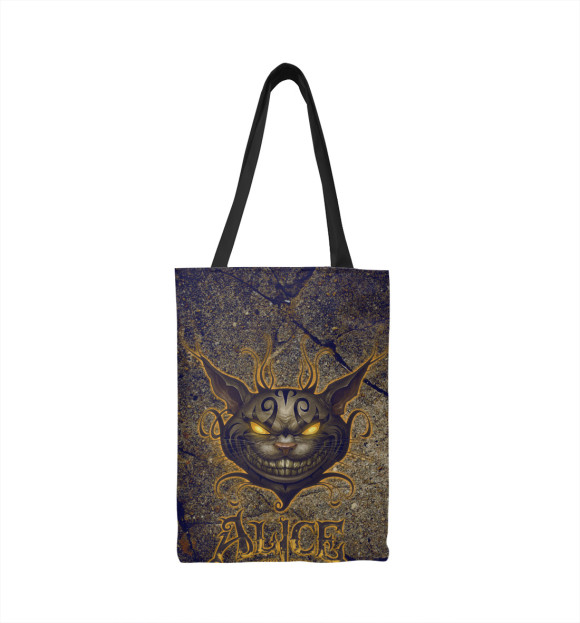 Сумка-шоппер с изображением Cheshire Cat цвета 