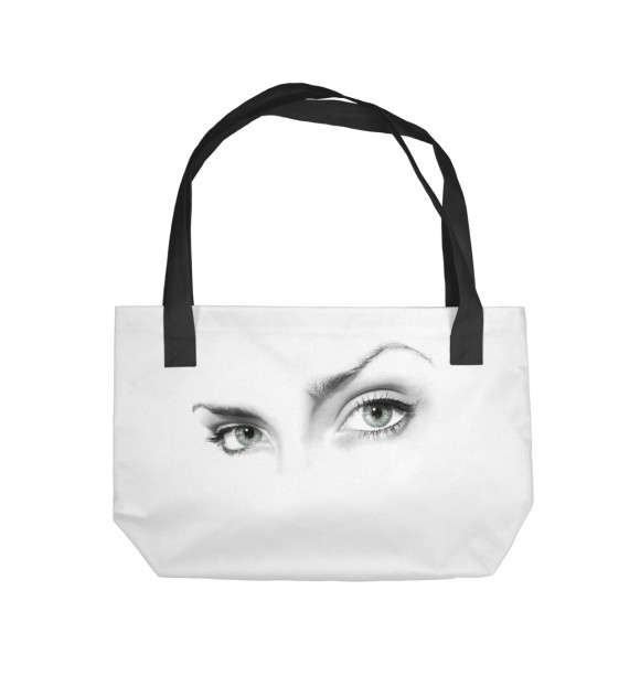 Пляжная сумка с изображением Взгляд девушки цвета 