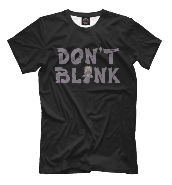 Мужская футболка с изображением Не моргай цвета Черный