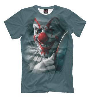 Мужская футболка Клоун с ножом