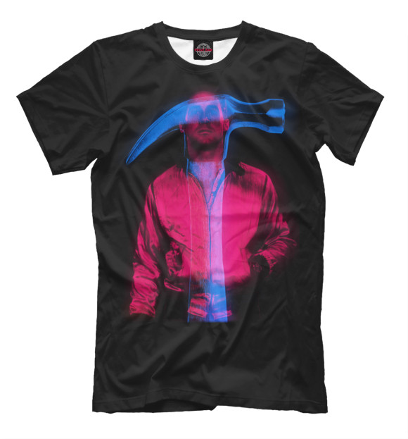 Мужская футболка с изображением Драйв/Гослинг цвета Черный