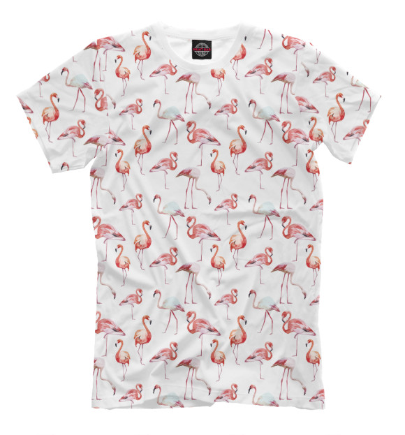 Мужская футболка с изображением Flamingo Land цвета Молочно-белый