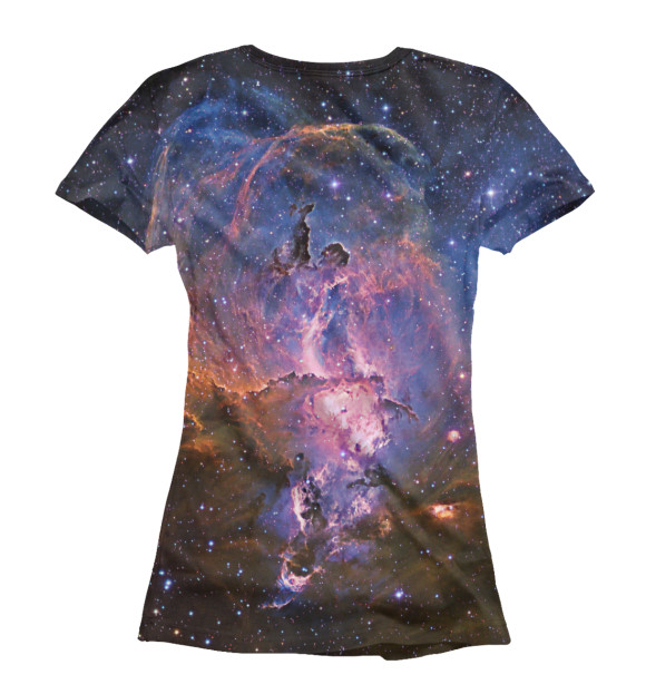 Женская футболка с изображением Statue of Liberty nebula / Туманность Статуя Свободы (NGC 3576) цвета Белый