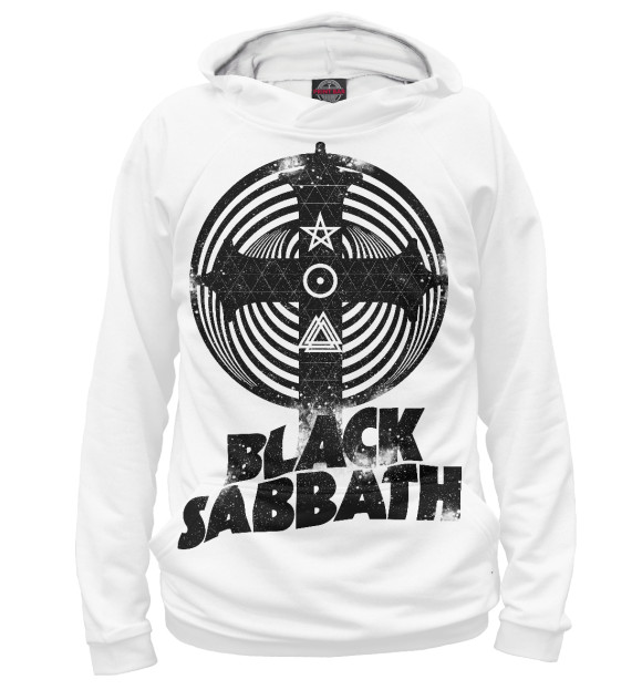 Женское худи с изображением Black Sabbath цвета Белый