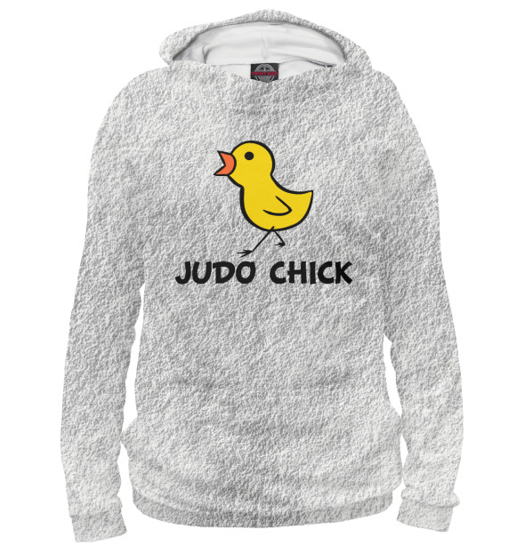 Худи для девочки с изображением Judo Chick цвета Белый
